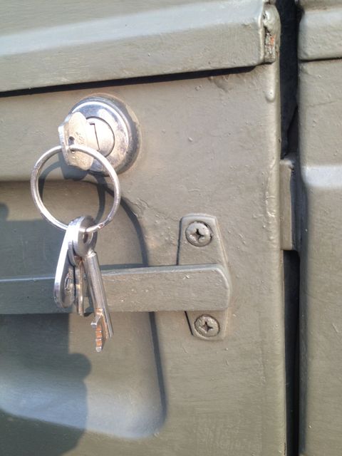 Outside rear door lock