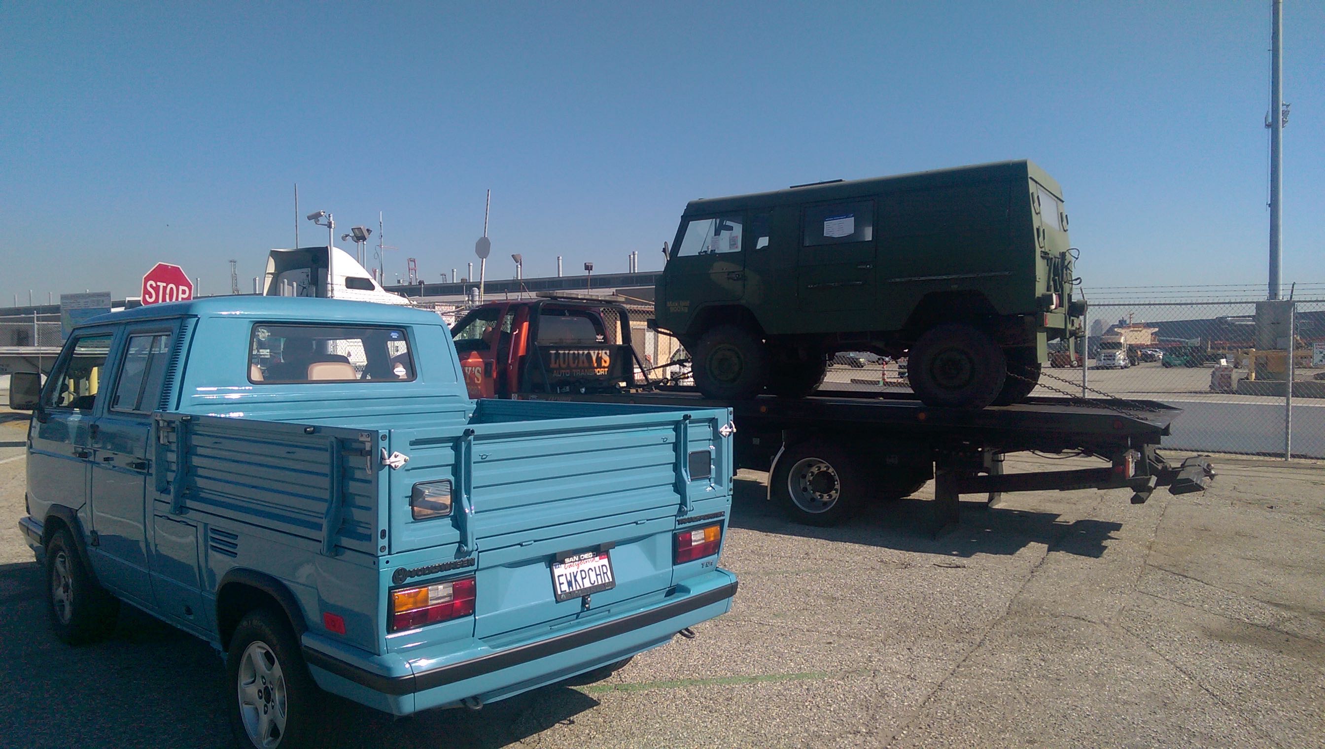 picked up and ready to leave long beach terminal.