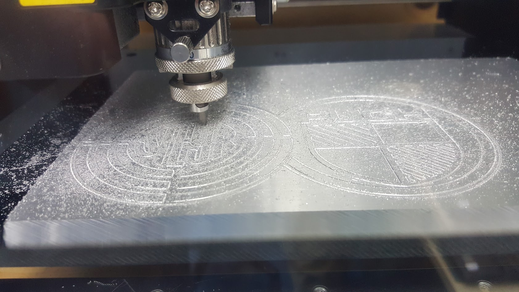 Etching a badge