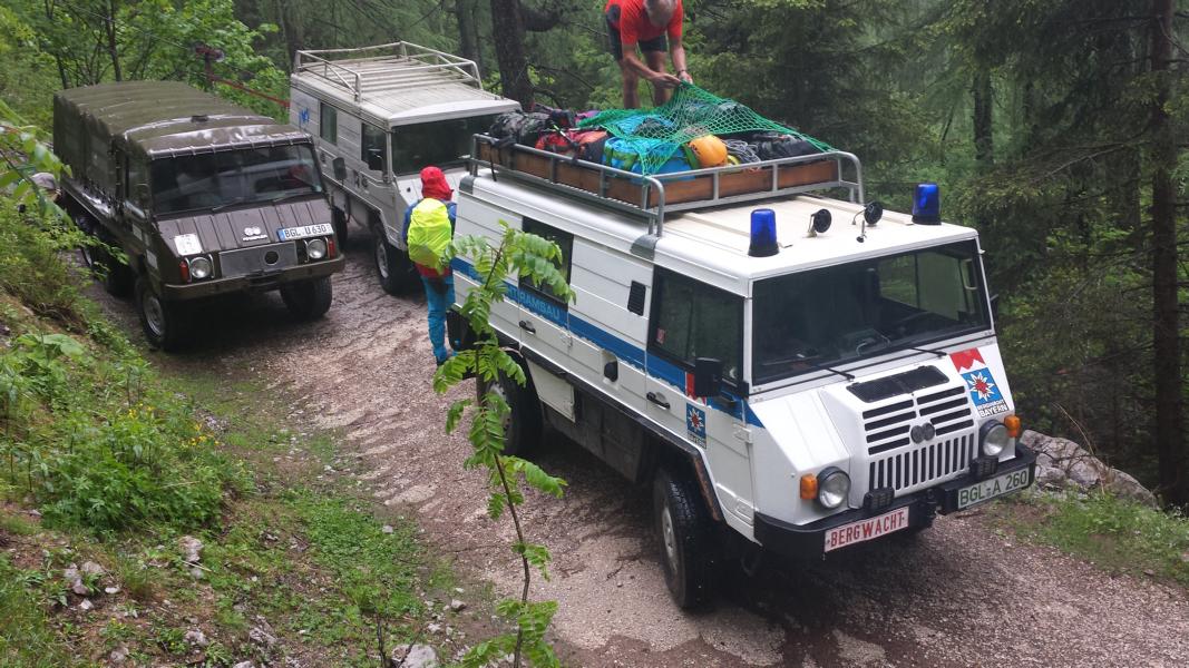 Pinz in regular duty for Bergwacht in the Berchtesgaden/Koenigsee region ...