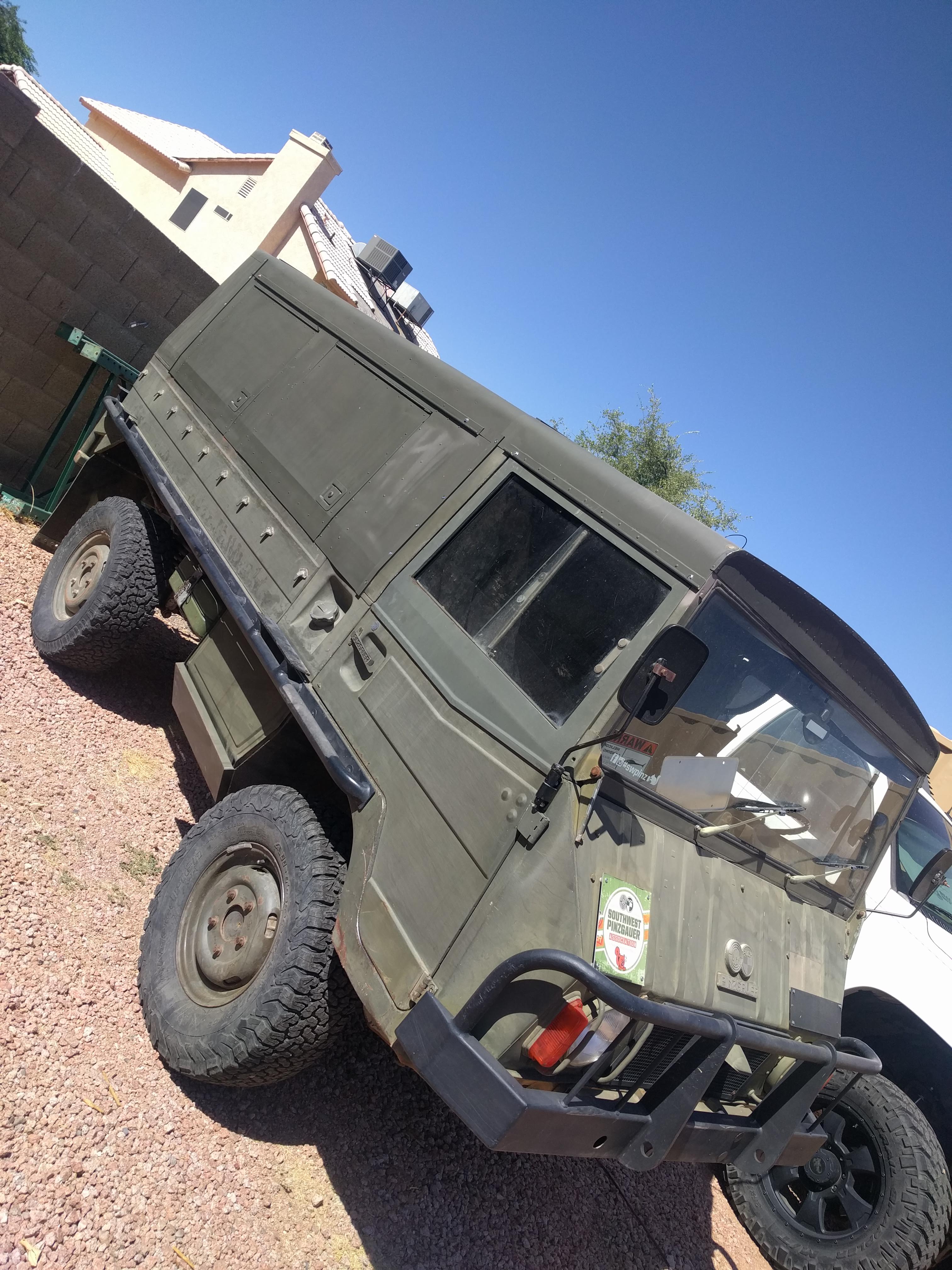 Hardtop and sides with bay doors closed