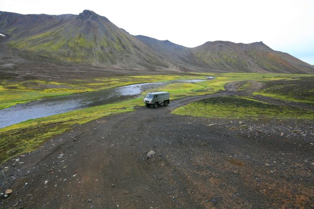 Pinzgauer in middle of Iceland